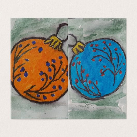 Weihnachtsbaum Bauble Weihnachtskarte (Außenseite Aufgefaltet)