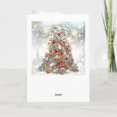 Weihnachtsbaum, Baubles Faltenkarte Feiertagskarte (Rückseite)