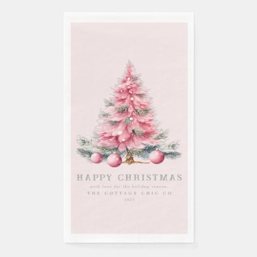 Weihnachtsbaum Baubles Holiday Gästetuch Papier Serviette (Vorderseite)