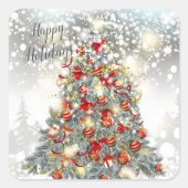 Weihnachtsbaum, Baubles Rectangle Stickers (Vorderseite)