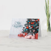 Weihnachtsbaum Baubles Weihnachtskarte Feiertagskarte (Vorderseite)