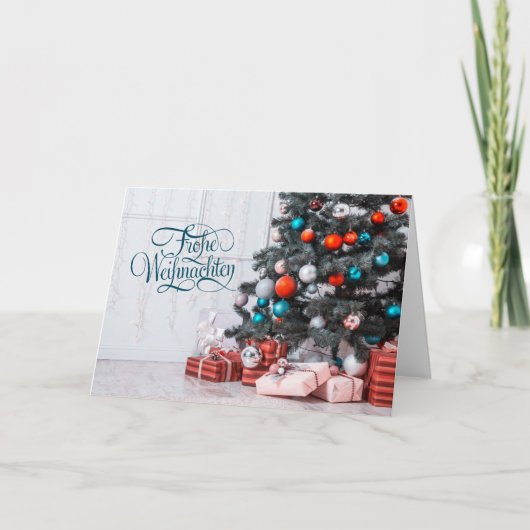 Weihnachtsbaum Baubles Weihnachtskarte Feiertagskarte (Vorderseite)
