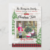 Weihnachtsbaum-Bauernhof-Feiertags-Foto-Karte Einladung (Vorderseite)