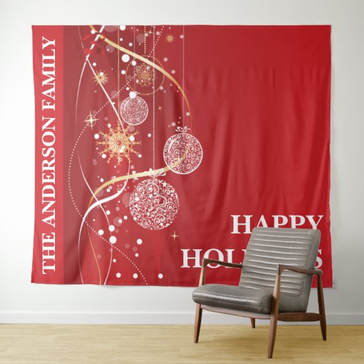 Weihnachtsbaum baut moderne Geschäftswünsche Wandteppich (Beispiel (Horizontal))