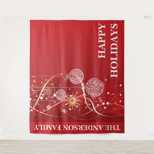 Weihnachtsbaum baut moderne Geschäftswünsche Wandteppich (Vorderseite)