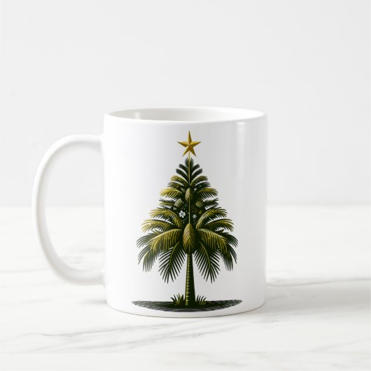 Weihnachtsbaum, Beach Aloha Weihnachten Kaffeetasse (Links)