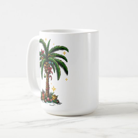 Weihnachtsbaum, Beach Aloha Weihnachten Kaffeetasse (Vorderseite Links)