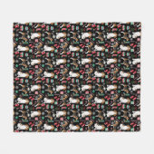 Weihnachtsbaum-Beagle Fleecedecke (Vorderseite (Horizontal))