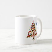 Weihnachtsbaum Beagle Welpe Weihnachtsbaum Kaffeetasse (VorderseiteRechts)