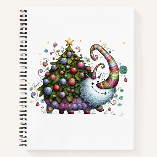 Weihnachtsbaum Beast Spiral Notebook Notizblock (Vorderseite)