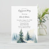 Weihnachtsbaum-Begegnungsfeier im Winter Einladung (Stehend Vorderseite)