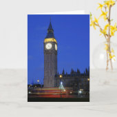 Weihnachtsbaum bei "Big Ben", Westminster, London  Karte (Gelbe Blume)