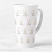Weihnachtsbaum Beige Nahtloses Muster Milchtasse (Rechte Ecke)