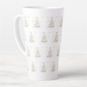 Weihnachtsbaum Beige Nahtloses Muster Milchtasse (Linke Ecke)