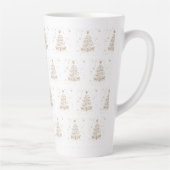 Weihnachtsbaum Beige Nahtloses Muster Milchtasse (Rechts)