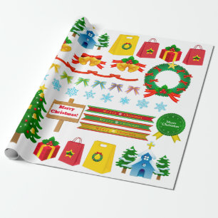 Weihnachtsbaum Bell Advent Wreath Snowman Geschenkpapier