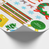 Weihnachtsbaum Bell Advent Wreath Snowman Geschenkpapier (Ecke)
