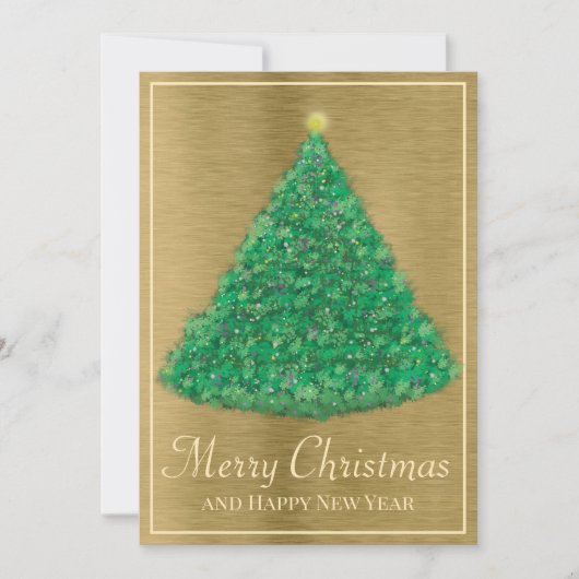 Weihnachtsbaum bemalt feiertagskarte (Vorderseite)