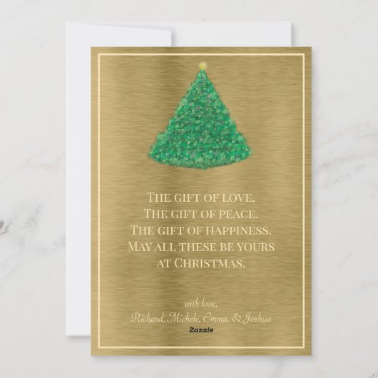 Weihnachtsbaum bemalt feiertagskarte (Rückseite)