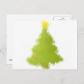 Weihnachtsbaum bemalt feiertagspostkarte (Vorne/Hinten)
