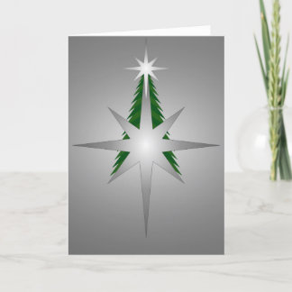Weihnachtsbaum Bethlehem Star (Silber) Feiertagskarte