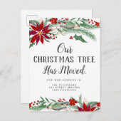 Weihnachtsbaum bewegte Lichter mistletoe bewegen Ankündigungspostkarte (Vorne/Hinten)