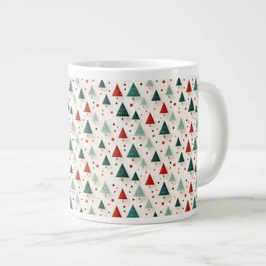 Weihnachtsbaum bezaubernd Jumbo-Tasse (Vorderseite Rechts)