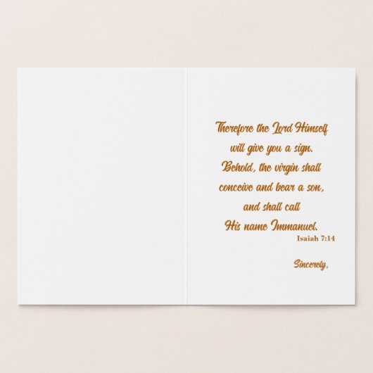 Weihnachtsbaum Bibel Verse Folienkarte (Innenseite)