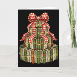 Weihnachtsbaum-Bibliothekarin Buchliebhaber Weihna Karte