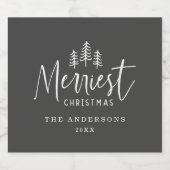 Weihnachtsbaum Bierflaschenetikett (Einzelnes Label)