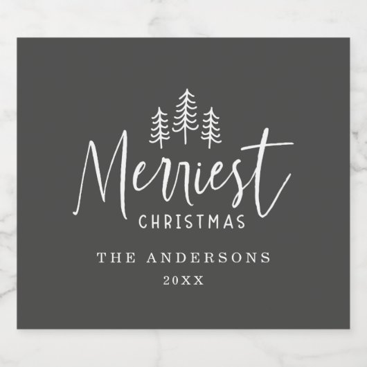 Weihnachtsbaum Bierflaschenetikett (Einzelnes Label)