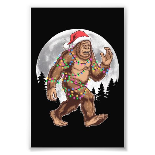 Weihnachtsbaum Bigfoot Weihnachten Lichter Xmas Sa Fotodruck (Vorne)