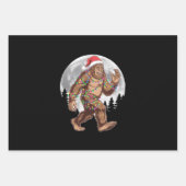 Weihnachtsbaum Bigfoot Weihnachten Lichter Xmas Sa Geschenkpapier Set (Vorderseite)
