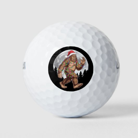 Weihnachtsbaum Bigfoot Weihnachten Lichter Xmas Sa Golfball (Vorderseite)