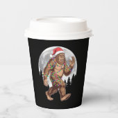 Weihnachtsbaum Bigfoot Weihnachten Lichter Xmas Sa Pappbecher (Vorderseite)