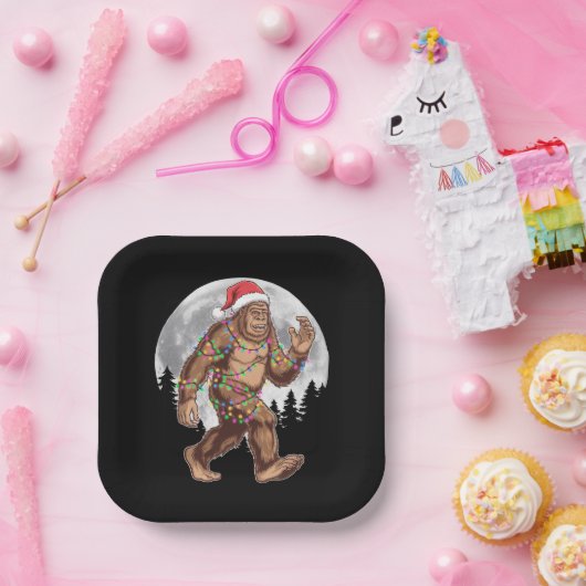 Weihnachtsbaum Bigfoot Weihnachten Lichter Xmas Sa Pappteller (Party)