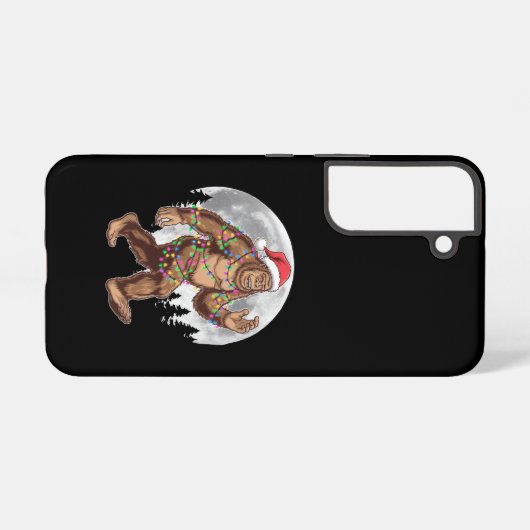 Weihnachtsbaum Bigfoot Weihnachten Lichter Xmas Sa Samsung Galaxy Hülle (Rückseite (Horizontal))