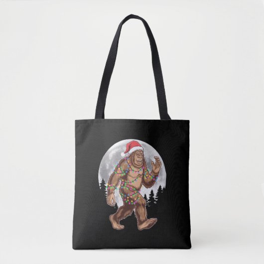 Weihnachtsbaum Bigfoot Weihnachten Lichter Xmas Sa Tasche (Vorderseite)