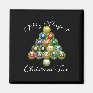 Weihnachtsbaum Billiards Ugly Xmas Sweater Magnet