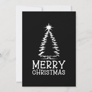 Weihnachtsbaum Black Chic Distressed Grunge Feiertagskarte
