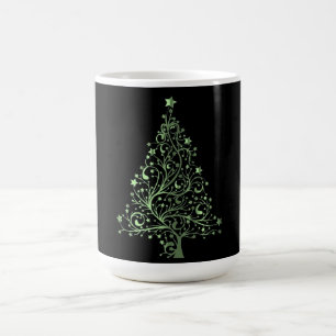 Weihnachtsbaum Black Metallic Green Elegant Kaffeetasse