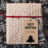 Weihnachtsbaum Black Rustic Frohe Weihnachten Geschenkanhänger