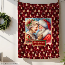 Weihnachtsbaum Blanket Cosy Geschenk Mr. & Mrs. Cl Fleecedecke