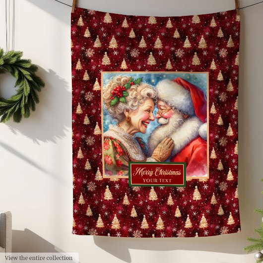 Weihnachtsbaum Blanket Cosy Geschenk Mr. & Mrs. Cl Fleecedecke