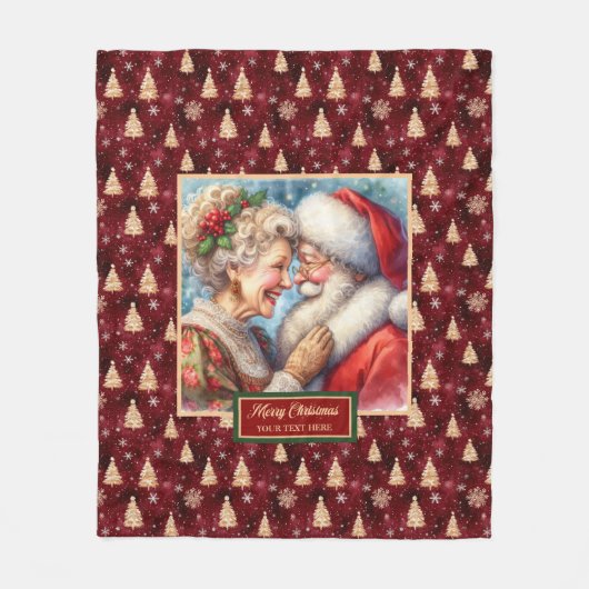 Weihnachtsbaum Blanket Cosy Geschenk Mr. & Mrs. Cl Fleecedecke (Vorderseite)