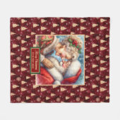 Weihnachtsbaum Blanket Cosy Geschenk Mr. & Mrs. Cl Fleecedecke (Vorderseite (Horizontal))