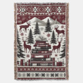 Weihnachtsbaum-Blanket, Nordic Holiday Book Throw Decke (Vorderseite Vertikal)