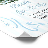 Weihnachtsbaum Blau Baby Shower Bücher für Baby Poster (Ecke)