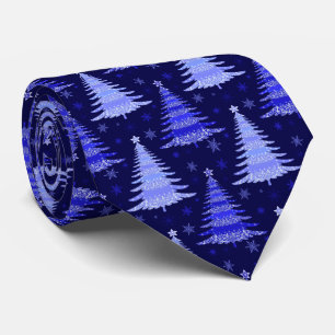 Weihnachtsbaum Blau Musterdesign Krawatte