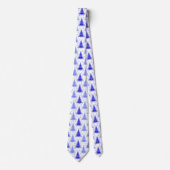 Weihnachtsbaum Blau Periwinkle Muster Design Krawatte (Vorderseite)